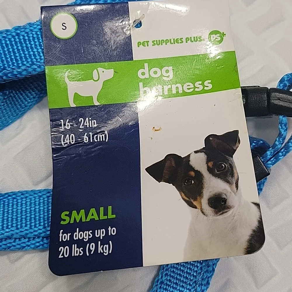 Small blue dog harness - Picture 2 of 4
